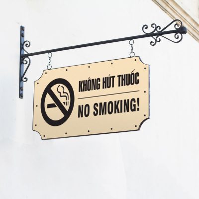 Bảng gỗ treo cấm hút thuốc